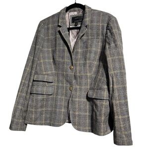 J. Crew Schoolboy Blazer Wool Blend English Tweed Size 16 Academia Preppy